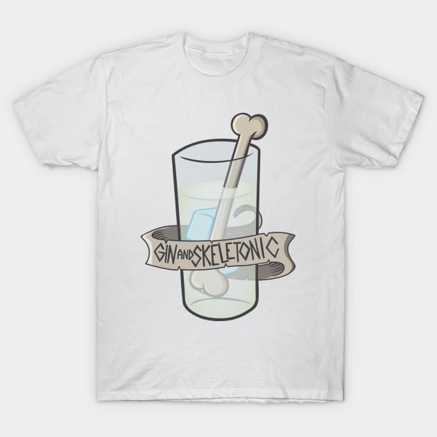 Gin and Skeletonic T-Shirt by kickpunch